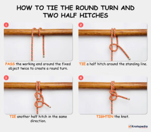 How to Tie Round Turn and Two Half Hitches in 4 EASY steps