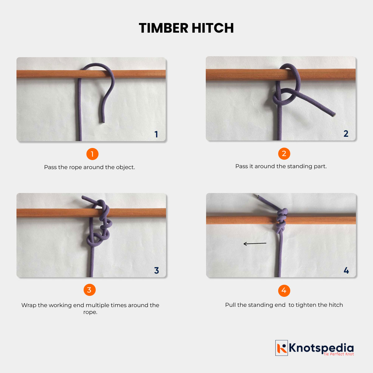 TIMBER HITCH STEP BY STEP