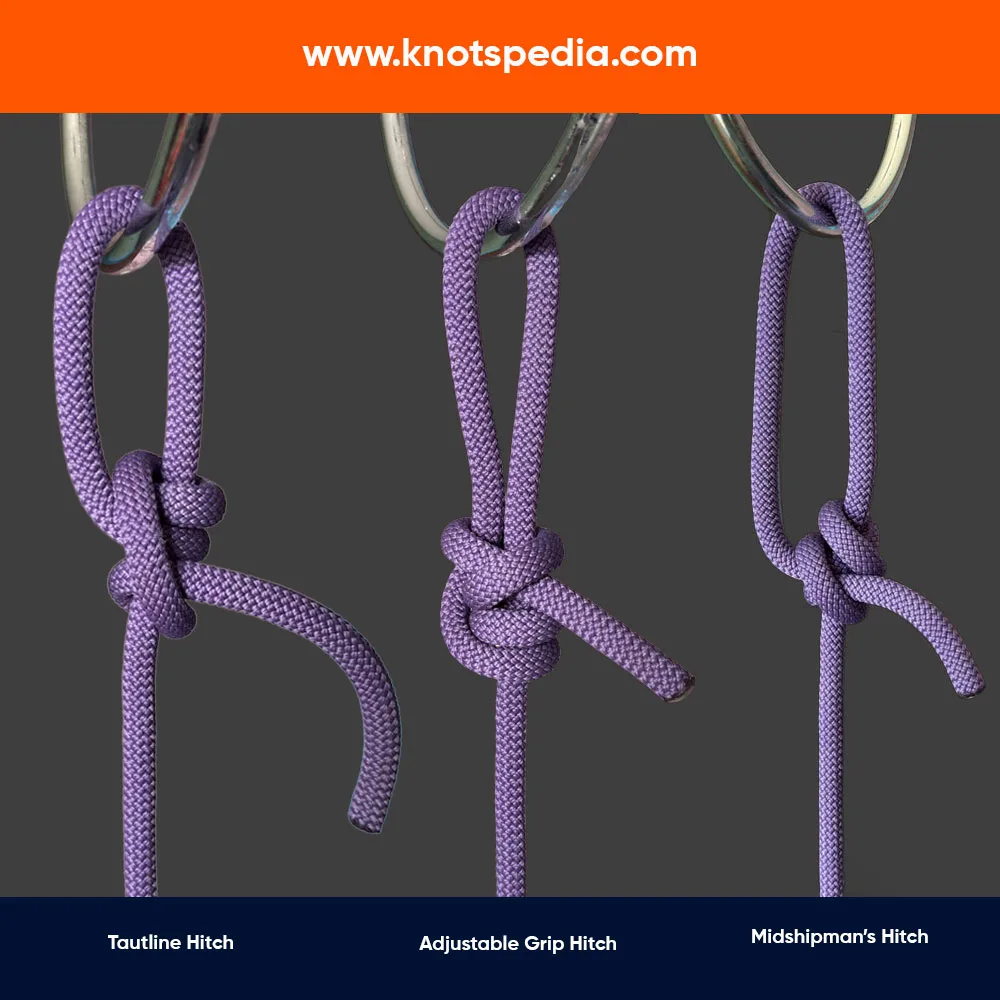 adjustable-grip-hitch-vs-tautline-hitch-vs-midshipman's-hitch adjustable-grip-hitch-vs-tautline-hitch-vs-midshipman's-hitch