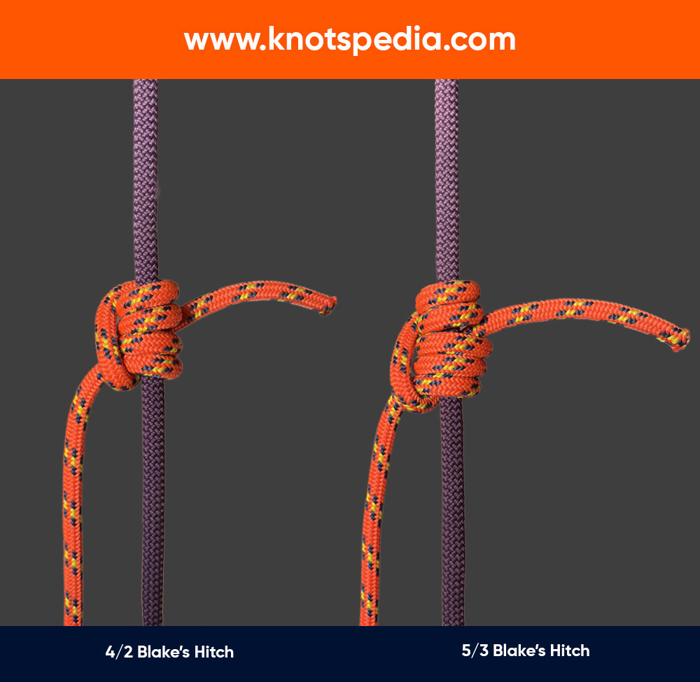 blakes hitch 4 turns and 5 turns version