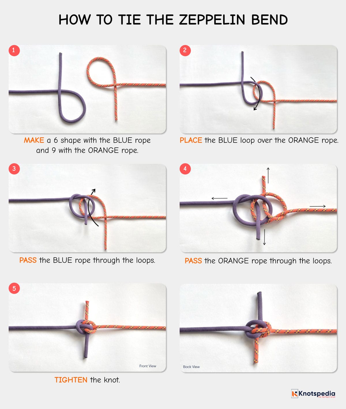 zeppelin bend how to tie the zeppelin bend step by step knotspedia
