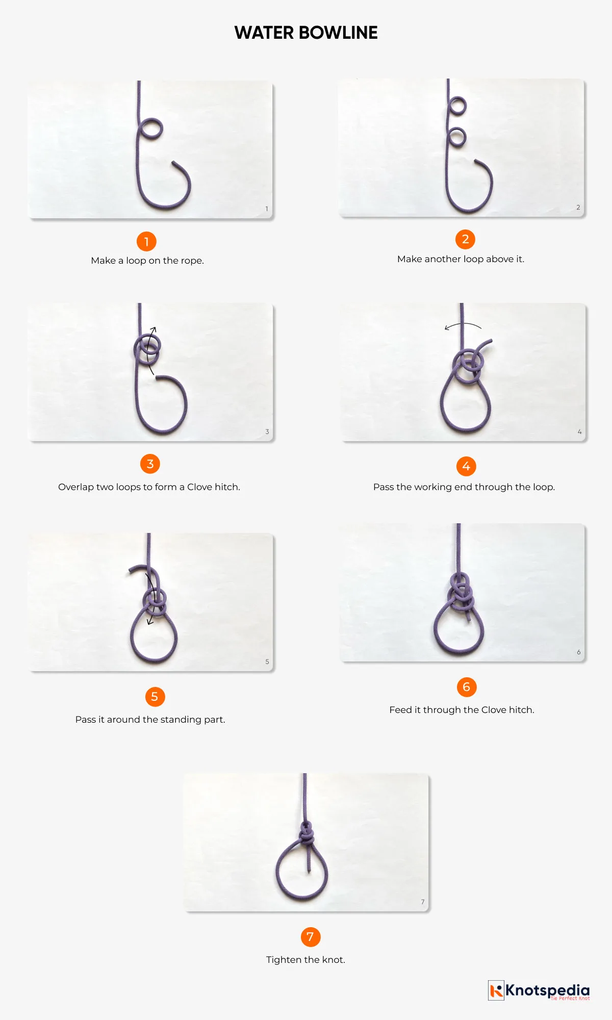 WATER BOWLINE STEP BY STEP