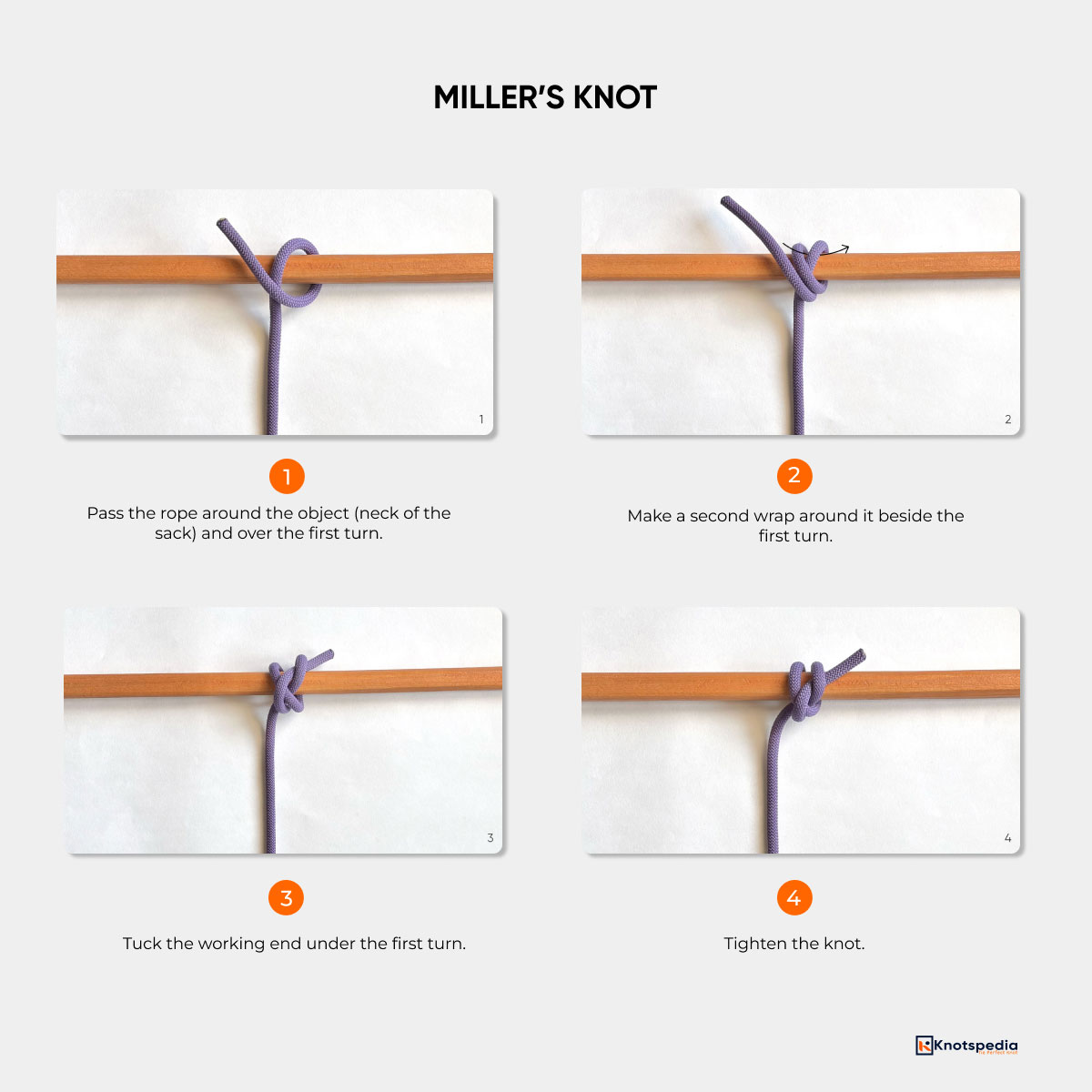 How to Tie a Miller’s Knot (Sack Knot and Bag Knot Included)