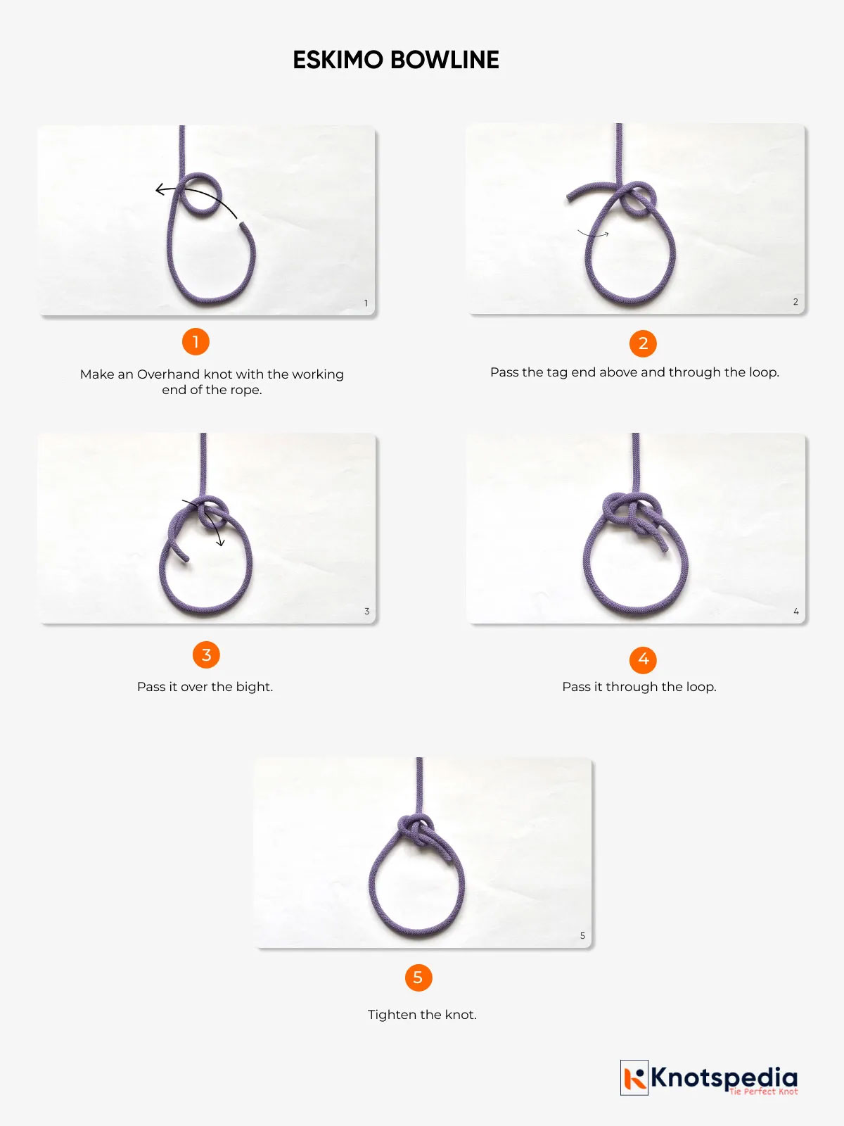 ESKIMO BOWLINE STEP BY STEP 1