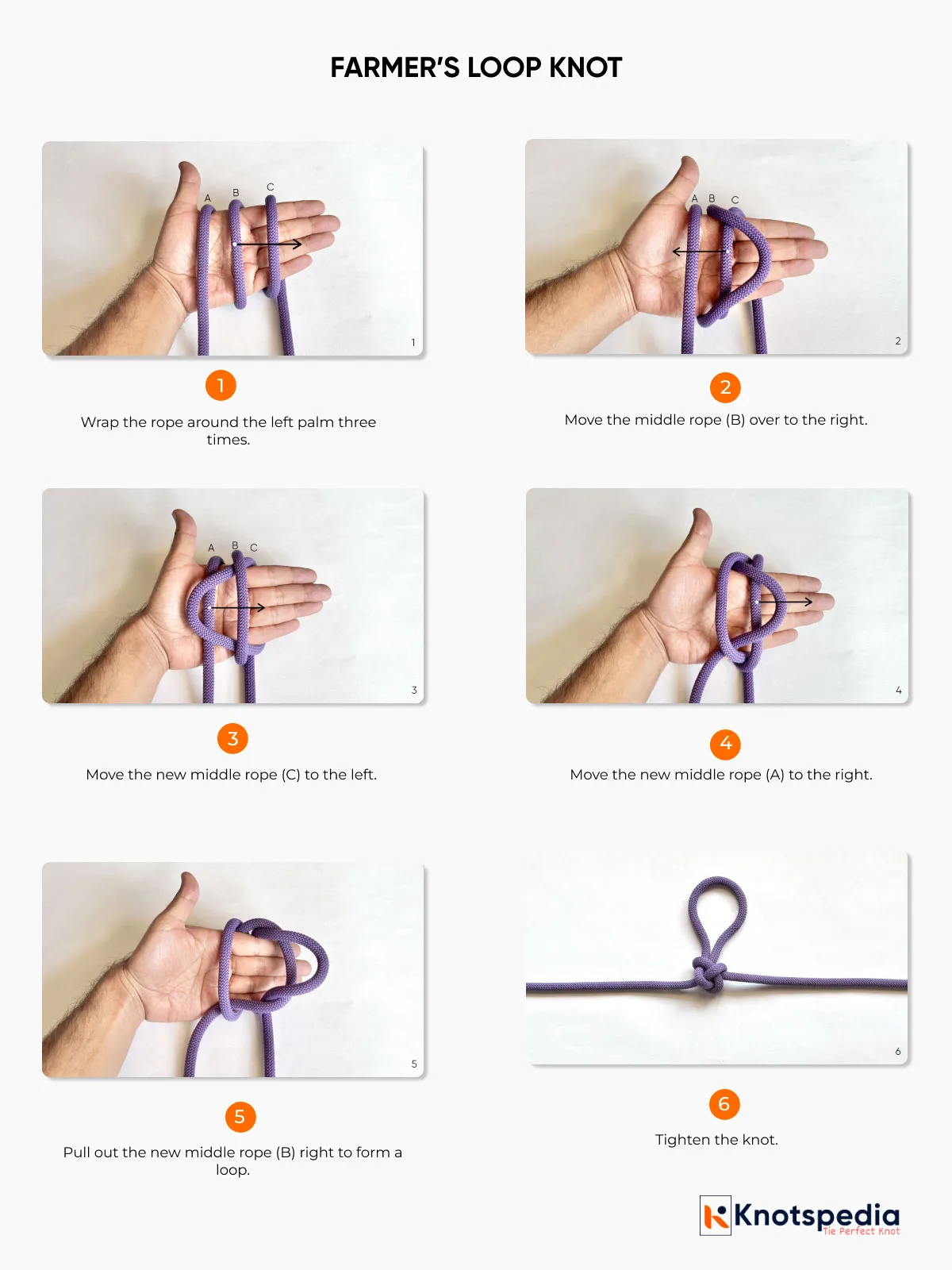 FARMER'S-LOOP-KNOT-STEP-BY-STEP FARMER'S-LOOP-KNOT-STEP-BY-STEP