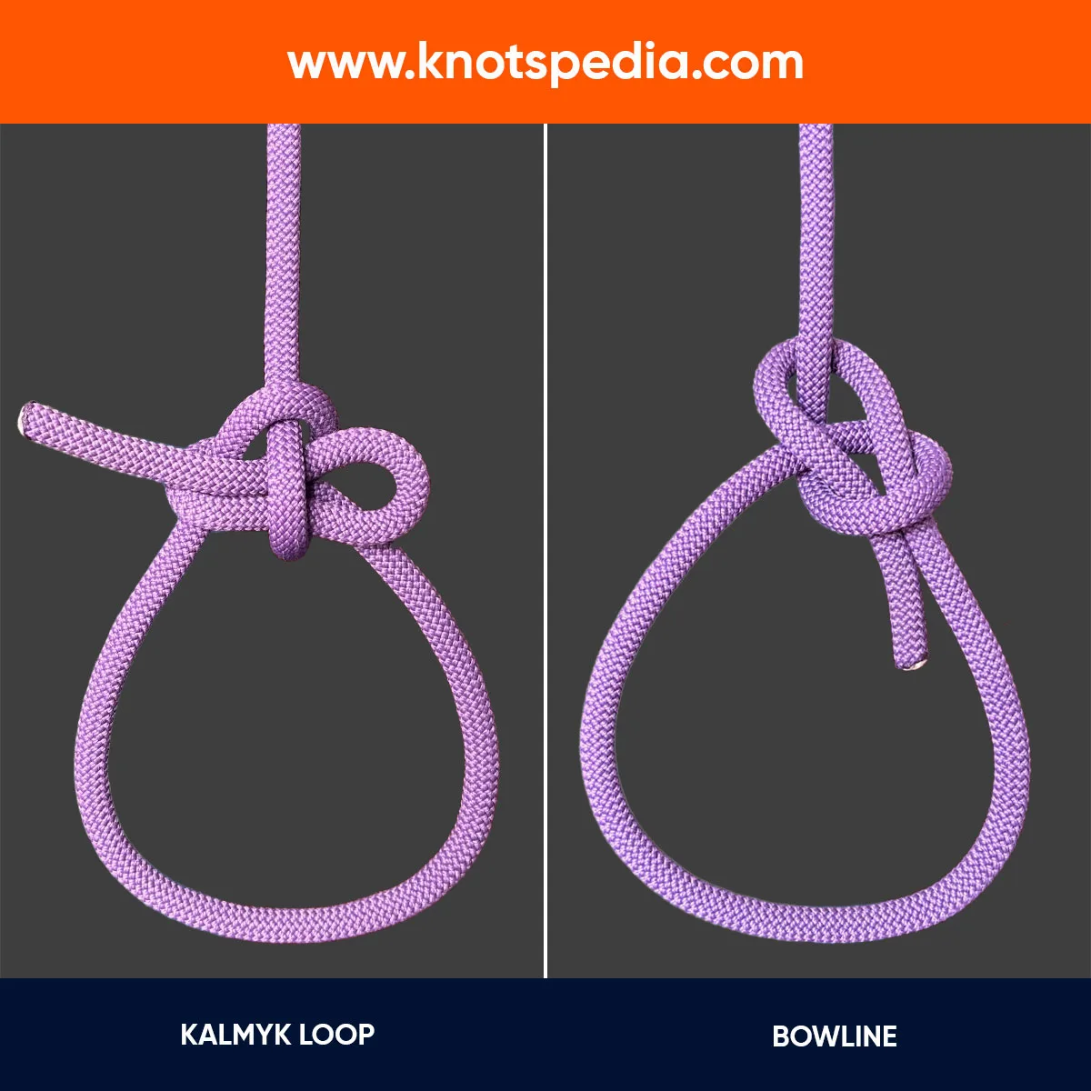 KALMYK-LOOP-VS-BOWLINE KALMYK-LOOP-VS-BOWLINE