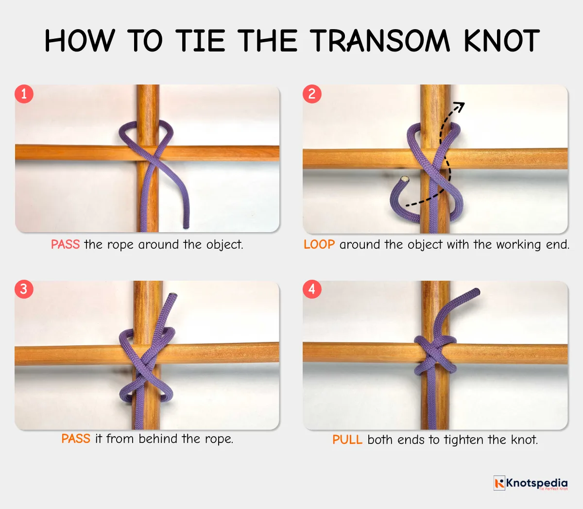 transom knot how to tie the transom knot step by step knotspedia