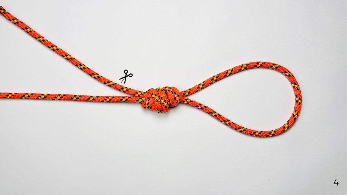 surgeons loop knot step number 4