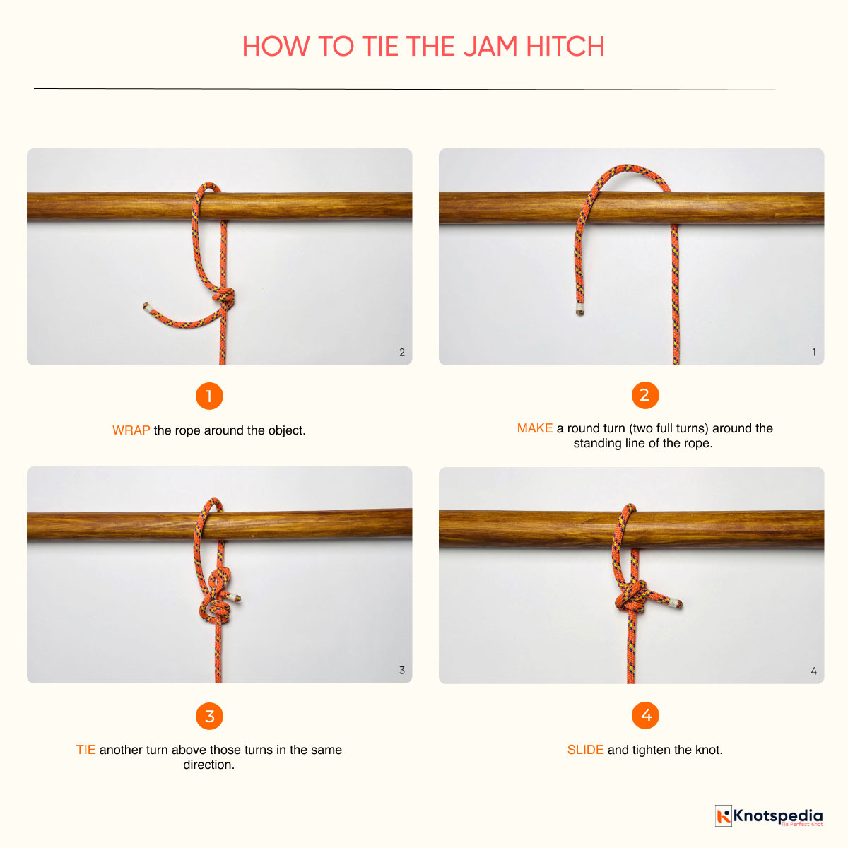 how-to-tie-the-jam-hitch-knot how to tie the jam hitch knot