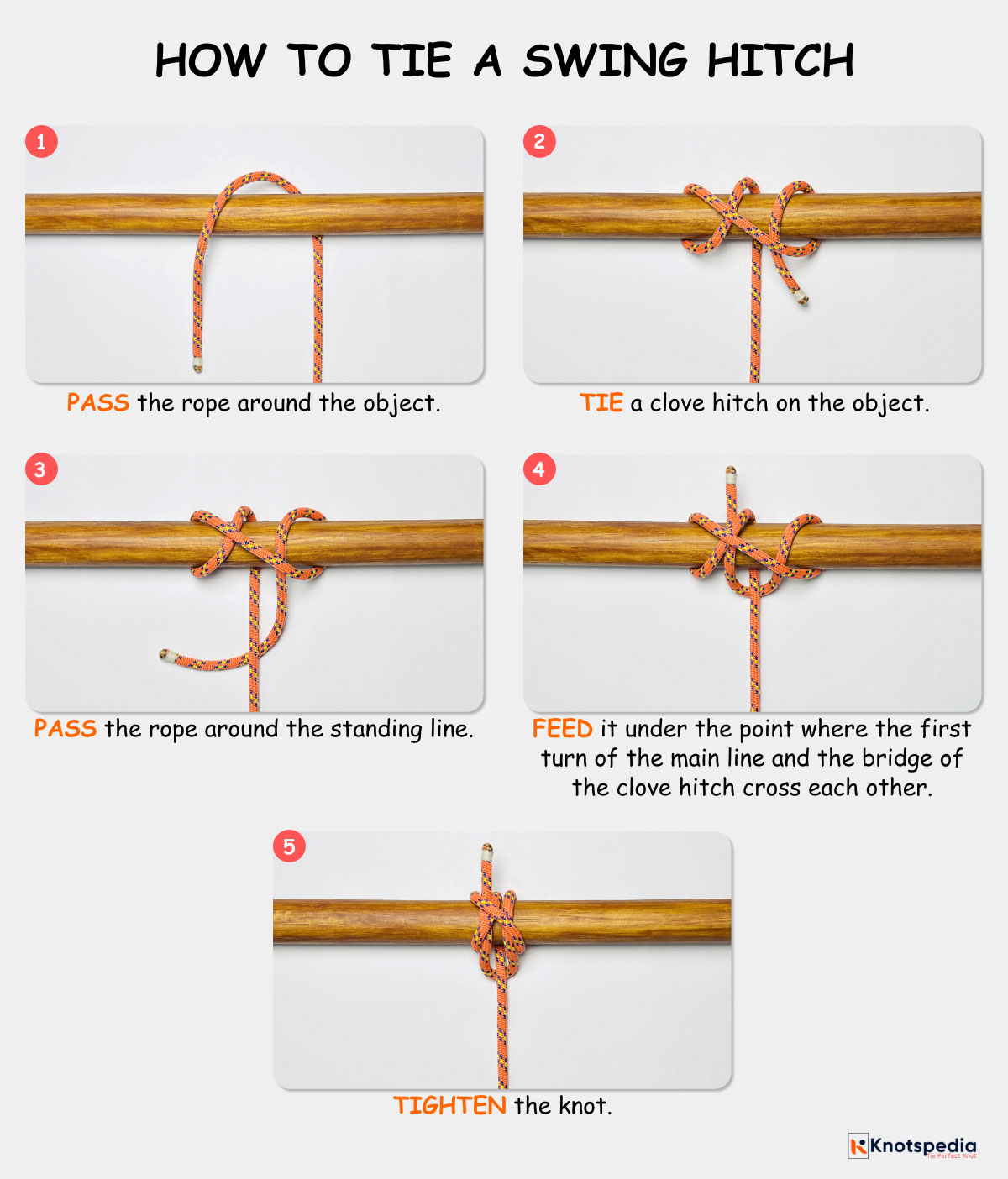 swing hitch diagram how to tie a swing hitch step by step knotspedia