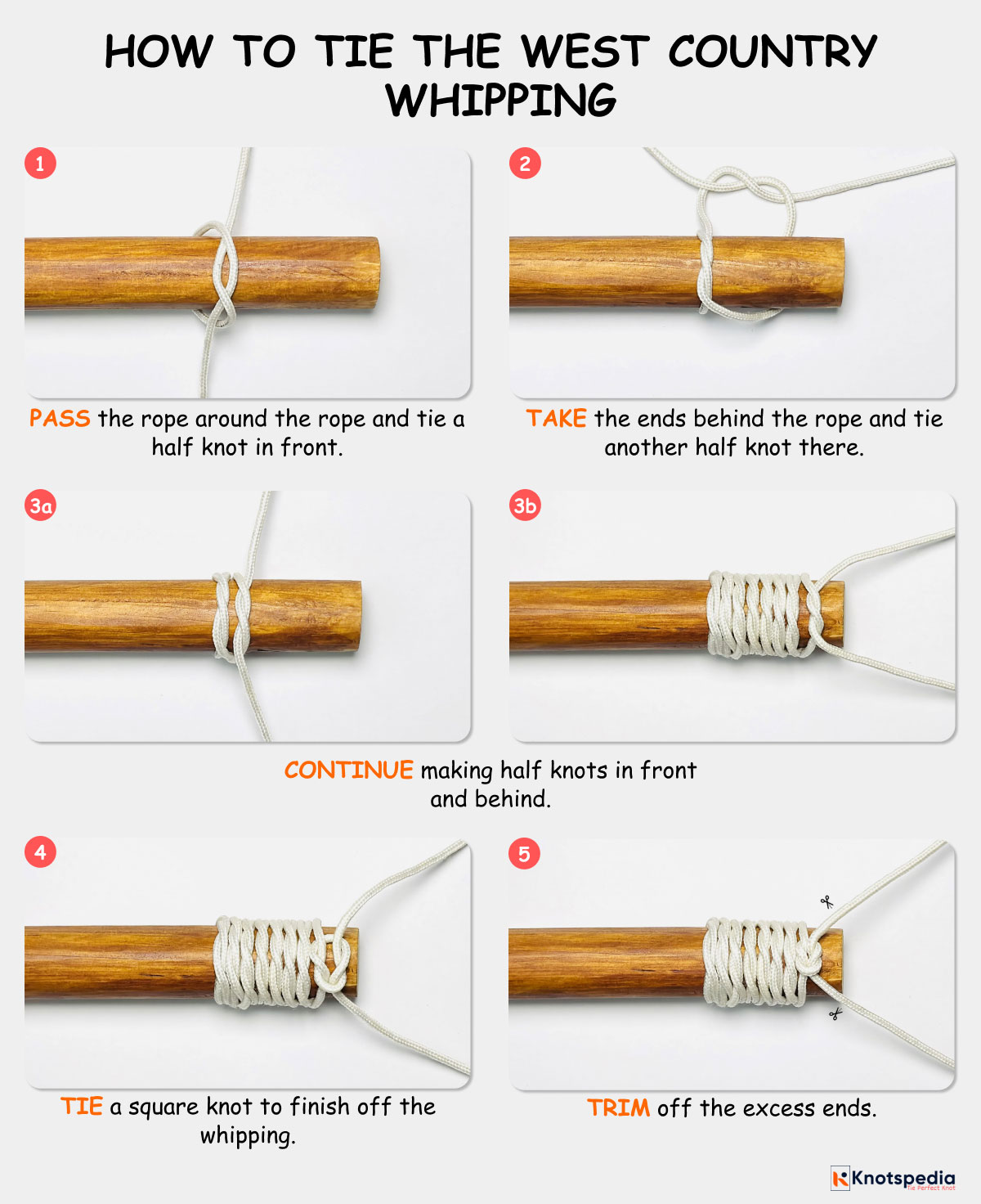 west country whipping diagram how to tie a west country whipping knot step by step knotspedia 1