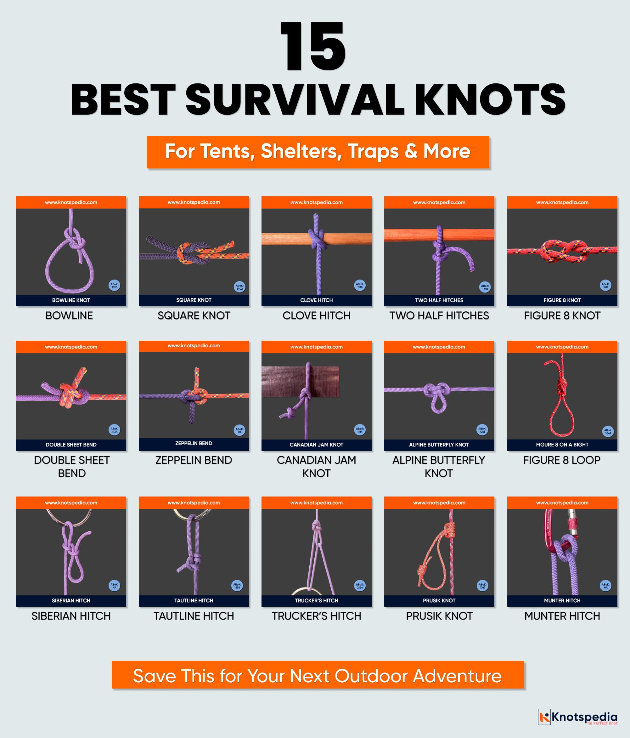 15 BEST SURVIVAL KNOTS