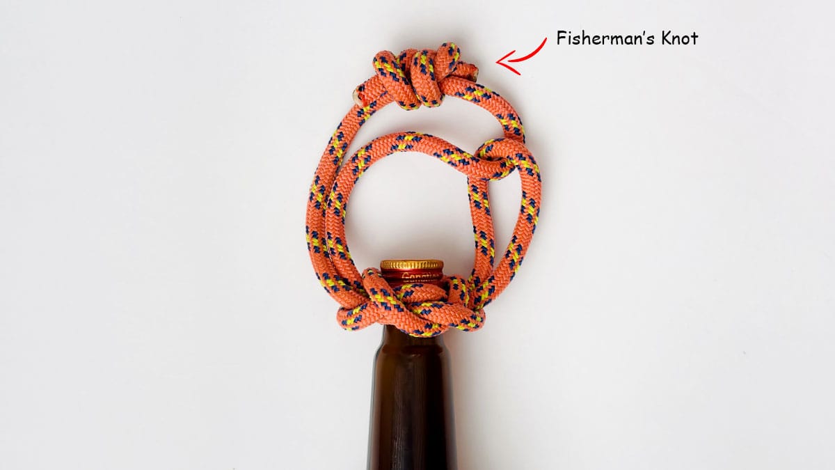 bottle-sling-knot-with-a-carry-handle-using-the-fisherman's-knot bottle-sling-knot-with-a-carry-handle-using-the-fisherman's-knot