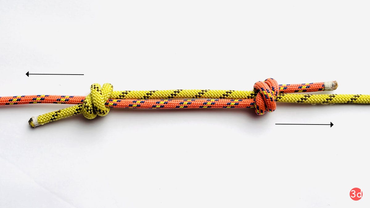 double fishermans knot step 3d how to tie the double fishermans knot knotspedia