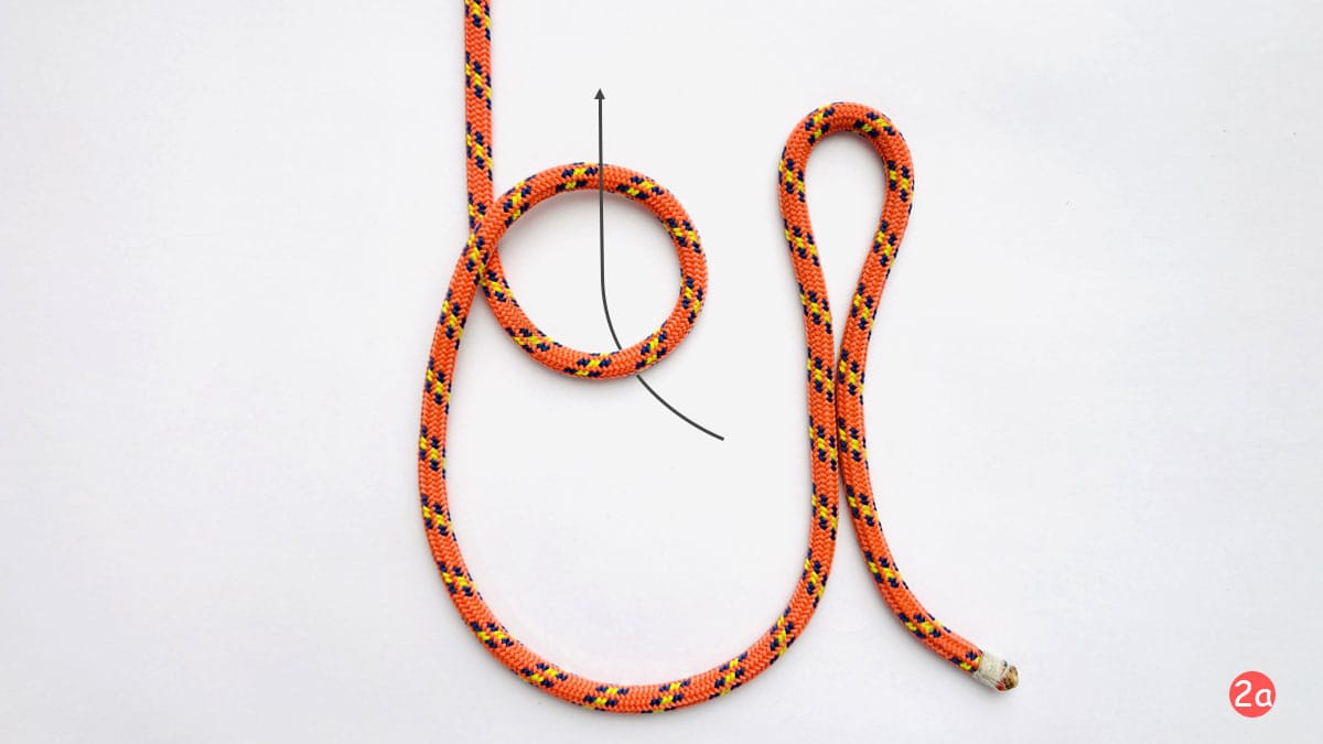 span loop knot step 2a how to tie a span loop knot knotspedia